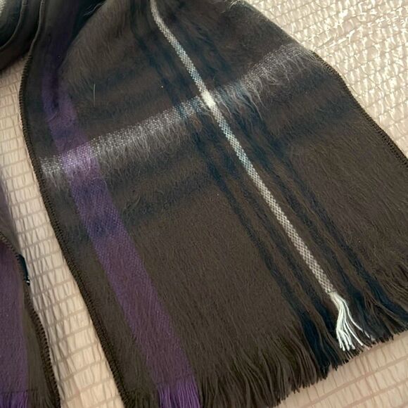 Shupaca Brushed Alpaca Stripe Unisex Scarf.. Ecuador - Picture 3 of 9